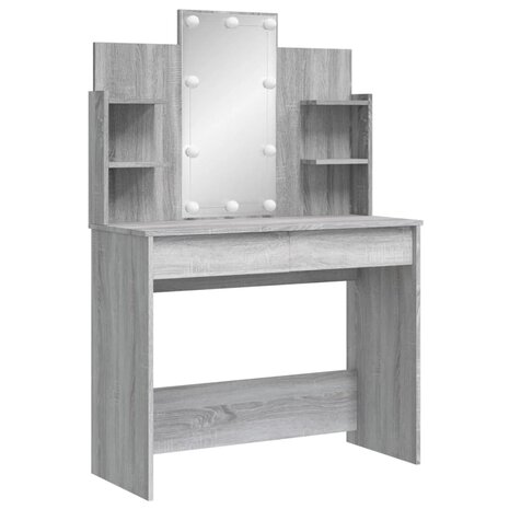 Kaptafel met LED-verlichting 96x40x142 cm grijs sonoma 3