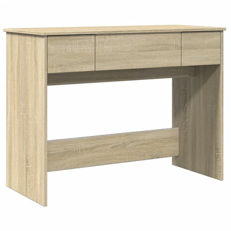 Kaptafel met spiegel 100x45x76 cm sonoma eikenkleurig 2