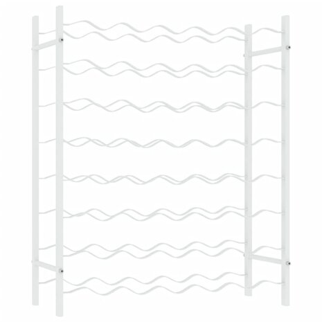 Wijnrek voor 48 flessen metaal wit 2