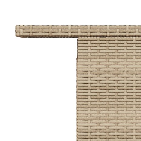 Tuintafel 100x55x73 cm poly rattan en acaciahout beige 9