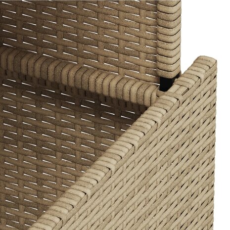 Tuintafel 100x55x73 cm poly rattan en acaciahout beige 11