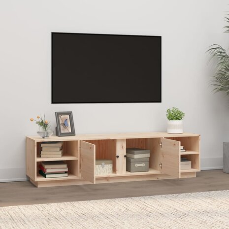 Tv-meubel 156x40x40 cm massief grenenhout 3