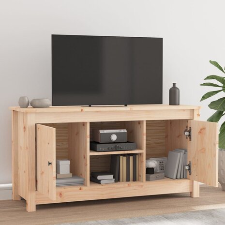 Tv-meubel 103x36,5x52 cm massief grenenhout 6