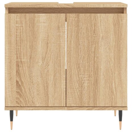 Badkamerkast 58x33x60 cm bewerkt hout sonoma eikenkleurig 4