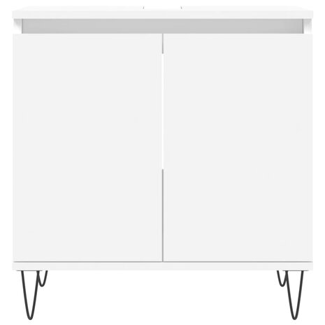 Badkamerkast 58x33x60 cm bewerkt hout wit 4