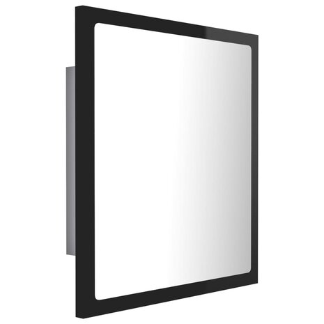 Badkamerspiegel LED 40x8,5x37 cm acryl hoogglans zwart 8