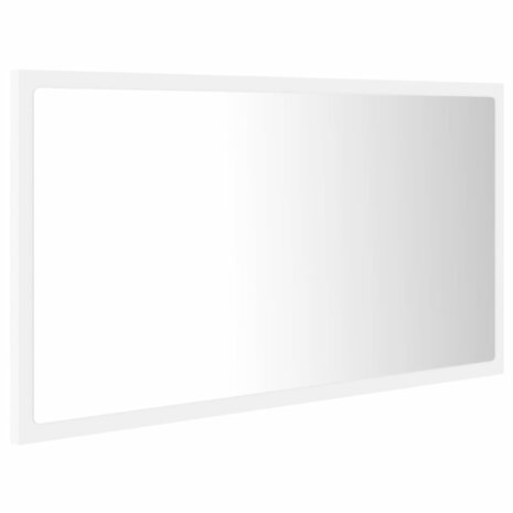 Badkamerspiegel LED 80x8,5x37 cm acryl wit 6