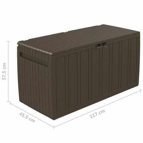 Kussenbox 117x45,5x57,5 cm 270 L bruin 9