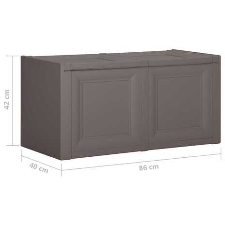 Kussenbox 85 L 86x40x42 cm grijs 8