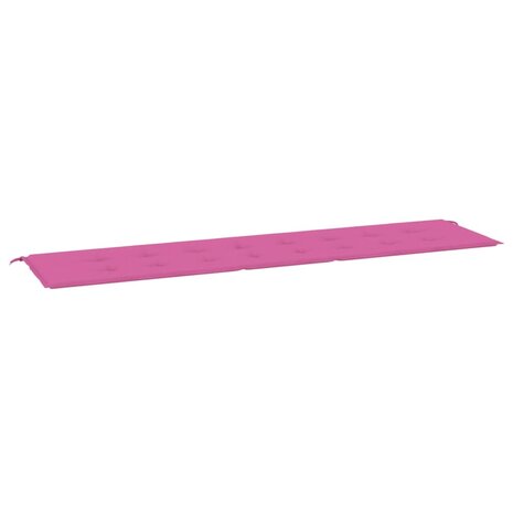 Tuinbankkussen 200x50x3 cm stof roze 2