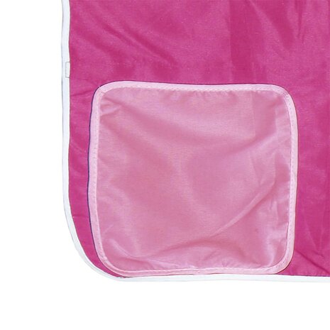 Kinderhoogslaper met tunnel 90x200 cm massief grenenhout roze 11