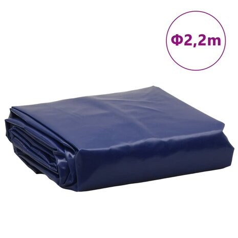 Dekzeil 650 g/m² Ø 2,2 m blauw 8