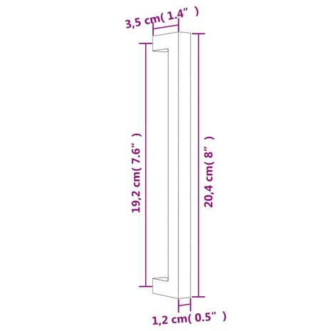 Handvatten 5 st 192 mm roestvrij staal zilverkleurig 8