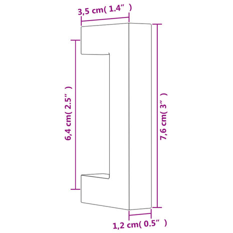 Handvatten 10 st 64 mm roestvrij staal goudkleurig 8