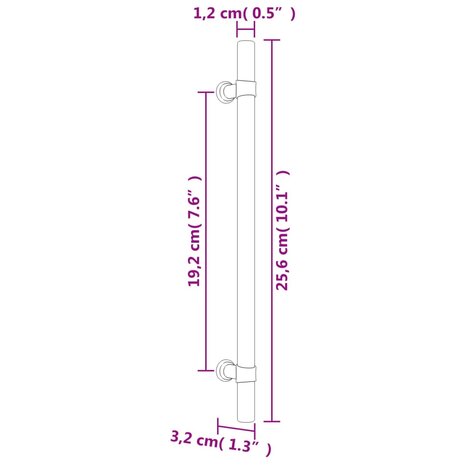 Handvatten 5 st 192 mm roestvrij staal bronskleurig 8