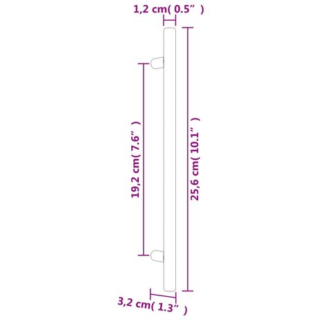 Handvatten 10 st 192 mm roestvrij staal zilverkleurig 8