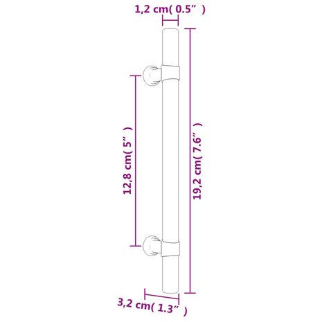 Handvatten 20 st 128 mm roestvrij staal zwart 8