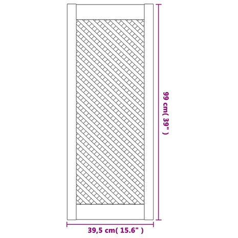 Kastdeuren met latwerk 2 st 39,5x99 cm massief grenenhout 6