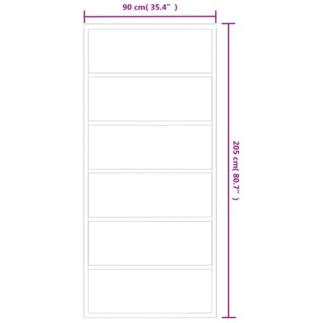 Schuifdeur 90x205 cm ESG-glas en aluminium zwart 6