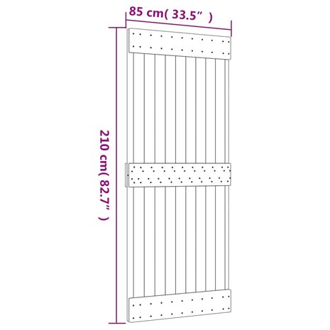 Deur NARVIK 85x210 cm massief grenenhout 9