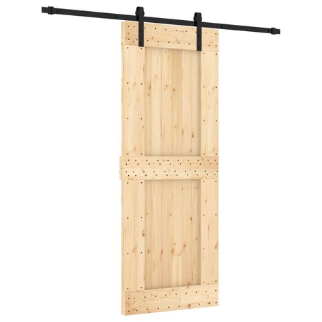 Schuifdeur met beslag 80x210 cm massief grenenhout 2