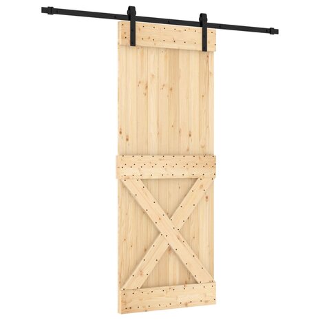 Schuifdeur met beslag 80x210 cm massief grenenhout 2