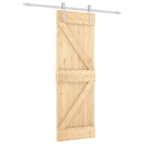 Schuifdeur met beslag 70x210 cm massief grenenhout 2