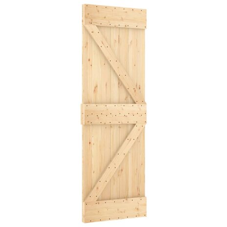 Schuifdeur met beslag 70x210 cm massief grenenhout 3