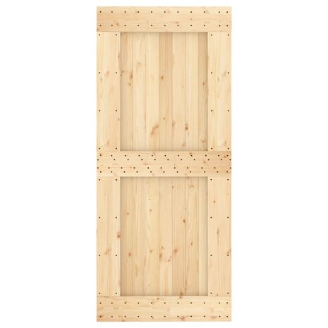 Schuifdeur met beslag 90x210 cm massief grenenhout 4