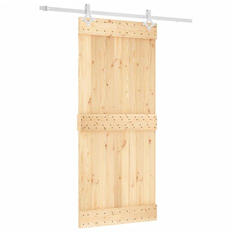 Schuifdeur met beslag 90x210 cm massief grenenhout 2