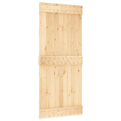 Schuifdeur met beslag 90x210 cm massief grenenhout 3