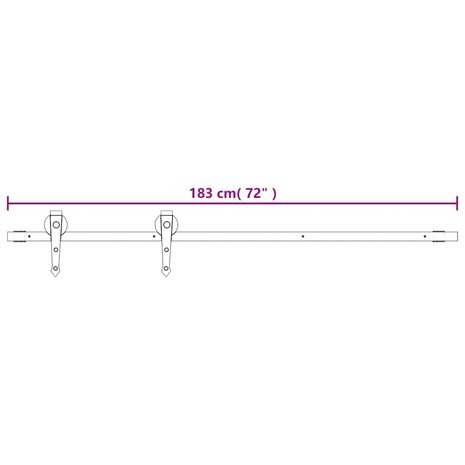 Schuifdeur met beslag 80x210 cm massief grenenhout 12