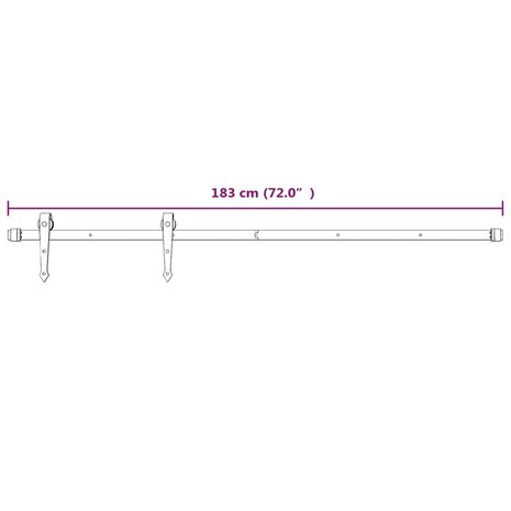 Schuifdeur met beslag 70x210 cm massief grenenhout 12