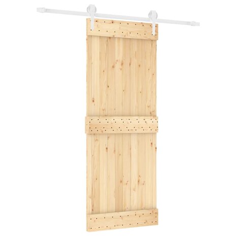 Schuifdeur met beslag 80x210 cm massief grenenhout 2