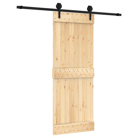 Schuifdeur met beslag 80x210 cm massief grenenhout 2