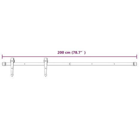 Schuifdeur met beslag 70x210 cm massief grenenhout 12