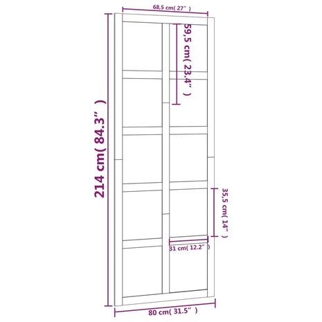 Schuifdeur 80x1,8x214 cm massief grenenhout 7