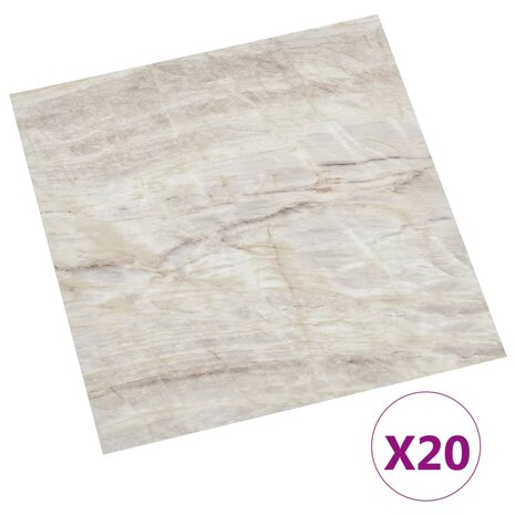 Vloerplanken 20 st zelfklevend 1,86 m² PVC beige 2