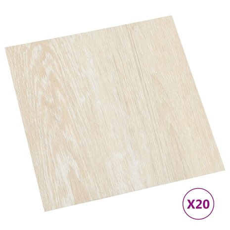 Vloerplanken 20 st zelfklevend 1,86 m² PVC beige 2