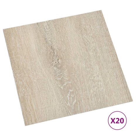 Vloerplanken 20 st zelfklevend 1,86 m² PVC beige 2