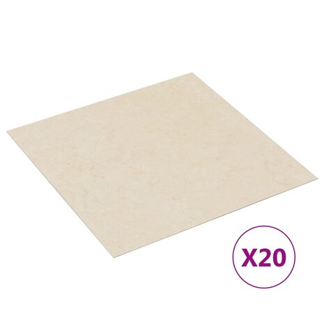 Vloerplanken 20 st zelfklevend 1,86 m² PVC beige 2