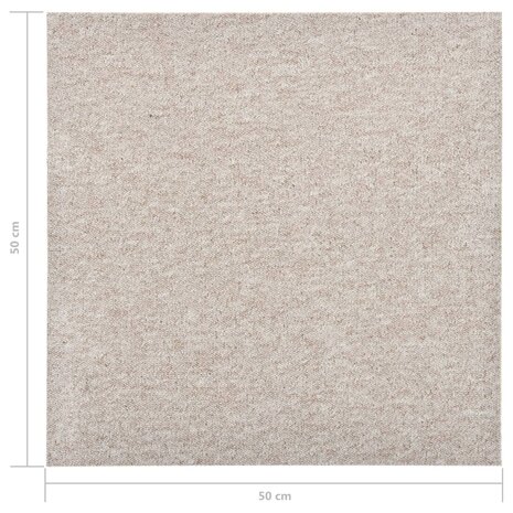 Tapijttegels 20 st 5 m² 50x50 cm lichtbeige 8