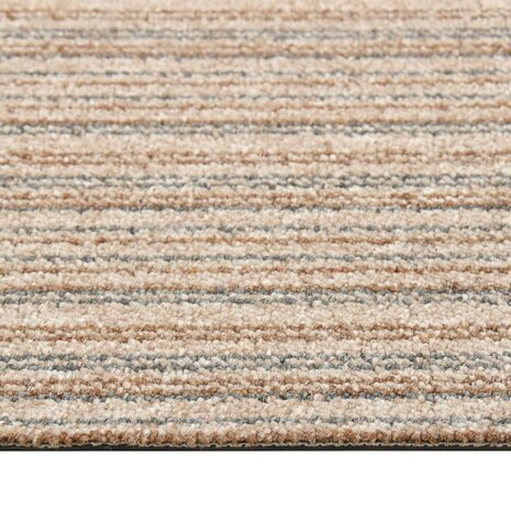 Tapijttegels 20 st 5 m² 50x50 cm gestreept beige 5