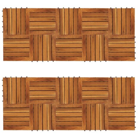 Terrastegels verticaal patroon 30 x 30 cm Acacia set van 20 1