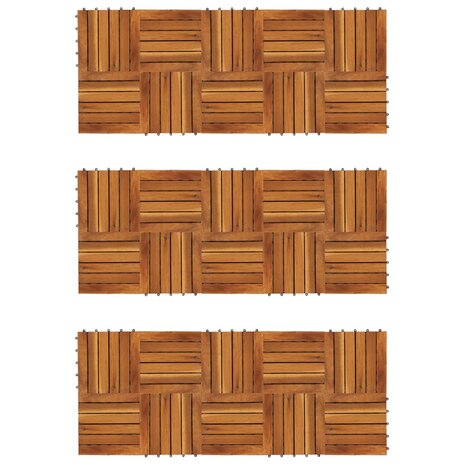 Terrastegels verticaal patroon 30 x 30 cm Acacia set van 30 1