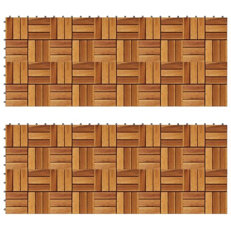 Terrastegels 30 x 30 cm Acacia set van 20 1