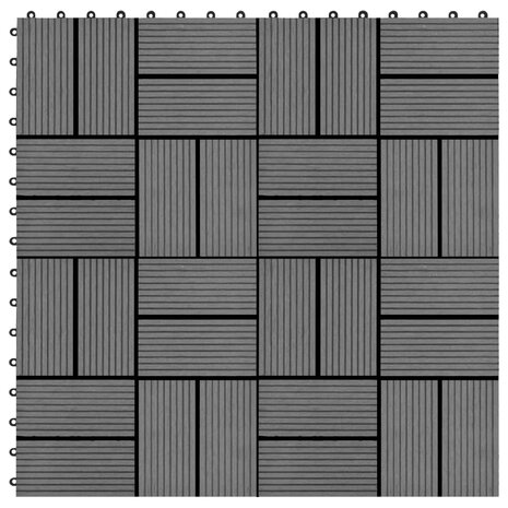 22 st Terrastegels 30x30 cm 2 m² HKC grijs 1