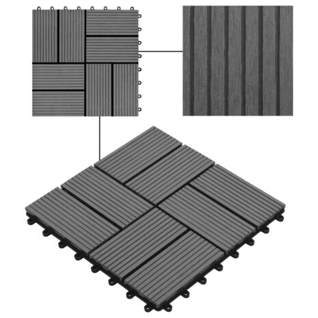 22 st Terrastegels 30x30 cm 2 m² HKC grijs 4