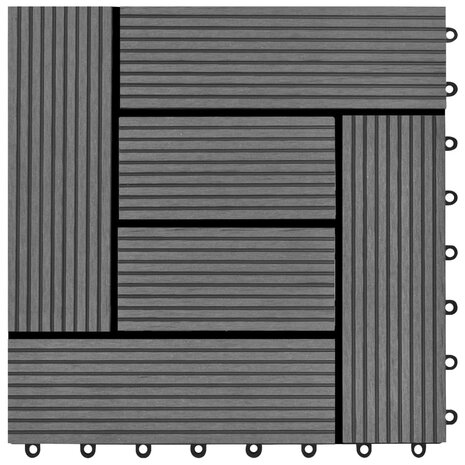 Terrastegels 11 stuks 30 x 30 cm WPC 1 m2 (grijs) 5