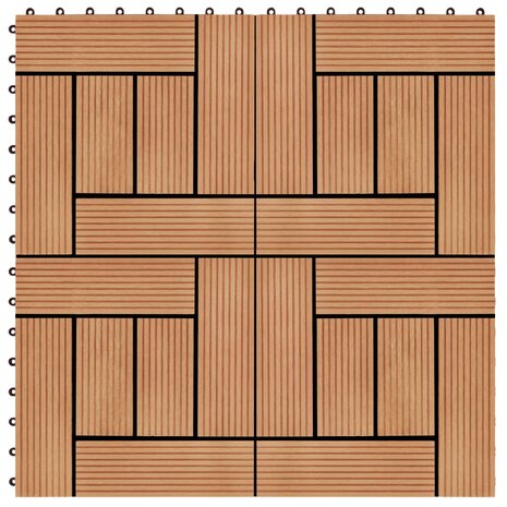 Terrastegels 30x30 cm 1 m² HKC teakkleur 11 st 1